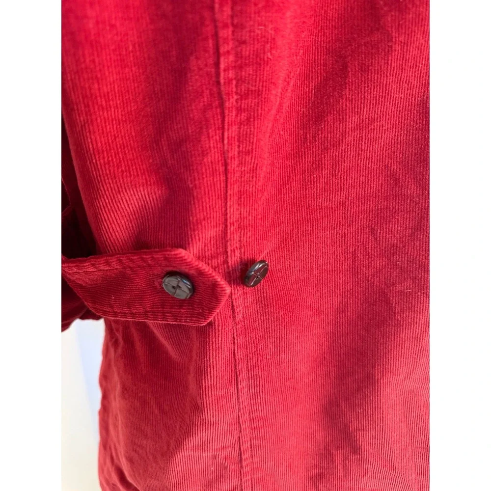 Orvis Burnt Orange Corduroy Barn Utility Jacket Cotton Chore Classic Lined‎ S